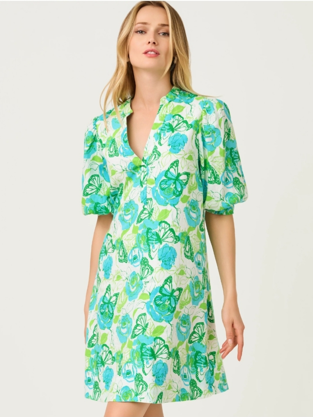 NWT Lilly Pulitzer Mialeigh Linen Dress Resort White Monarch Rose Size 12